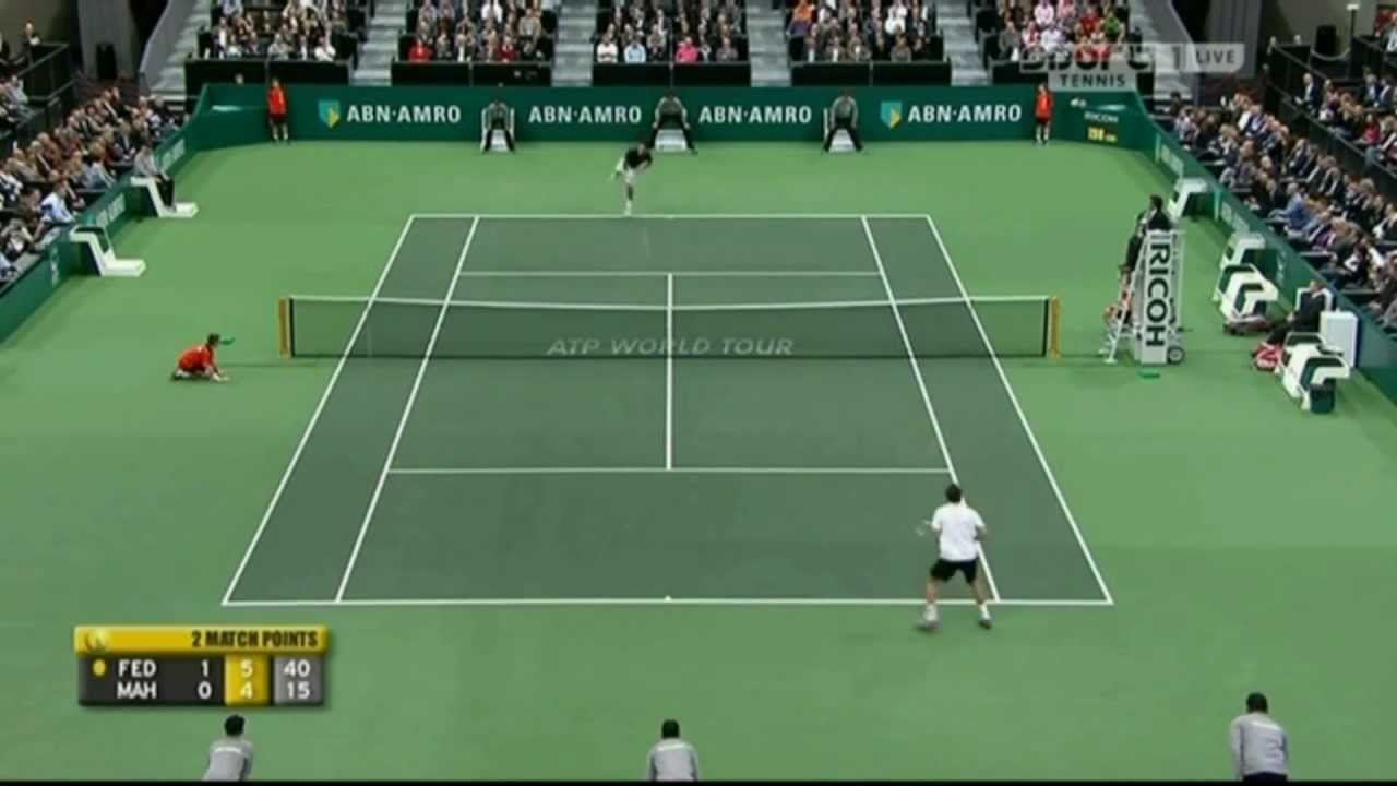 Rotterdam 2012 1e Ronde - Roger Federer vs Nicolas Mahut