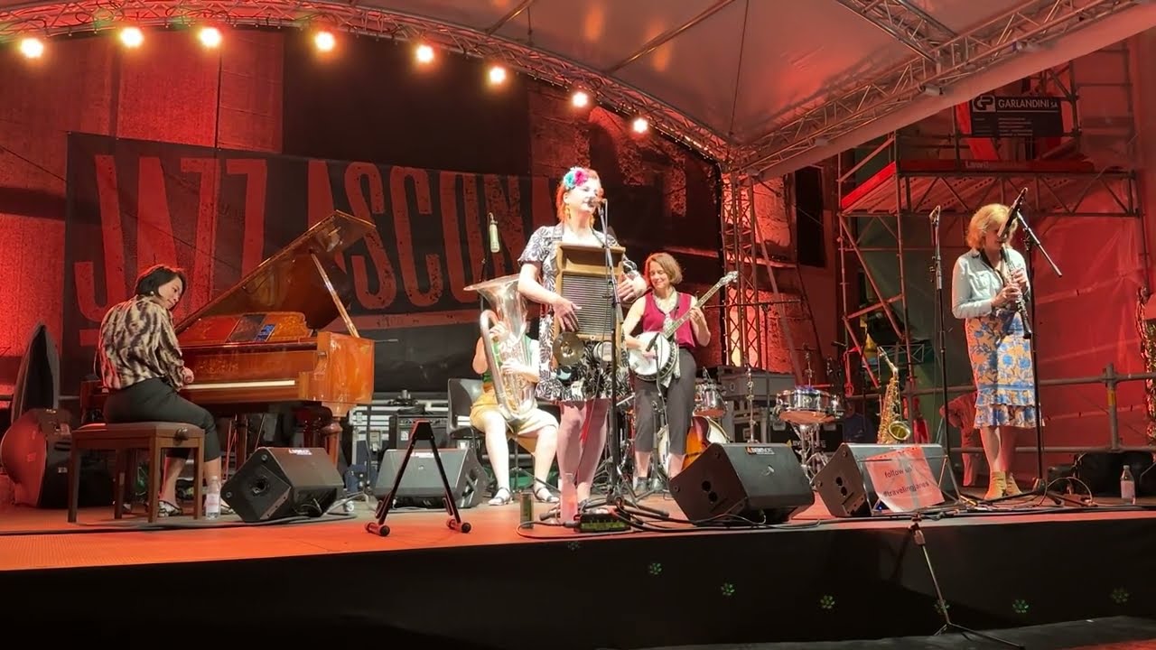 The Traveling Janes performing on stage Chiesa at the 40th Jazz Ascona festival 2024