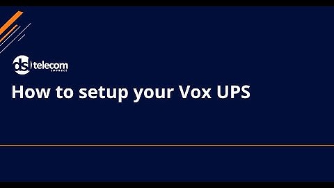 [ HOW TO ] set up your Vox UPS for LTE router