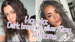 ❤ How To: Go From Dark Brown To Silver/Grey Hair At Home ❤ - Youtube