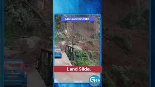 land slide in mountain range