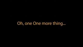 Oh One One More Thing Youtube Oh One One More Thing Youtube
