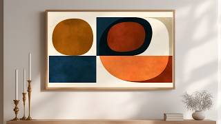 Samsung Frame TV Art | Mid-Century Geometric Shapes | Modern Wall Art 4K