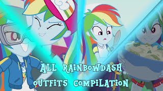 All Rainbow Dash Outfits-Equestria Girls Series