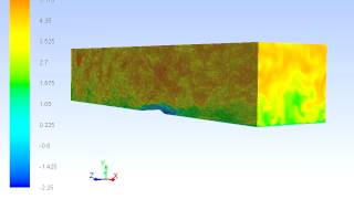 Large-Eddy Simulation of two-dimensional ridge (hill)
