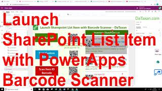 Launch SharePoint List Item with PowerApps Barcode Scanner - Scan Barcode | QR Code Power Automate Profile