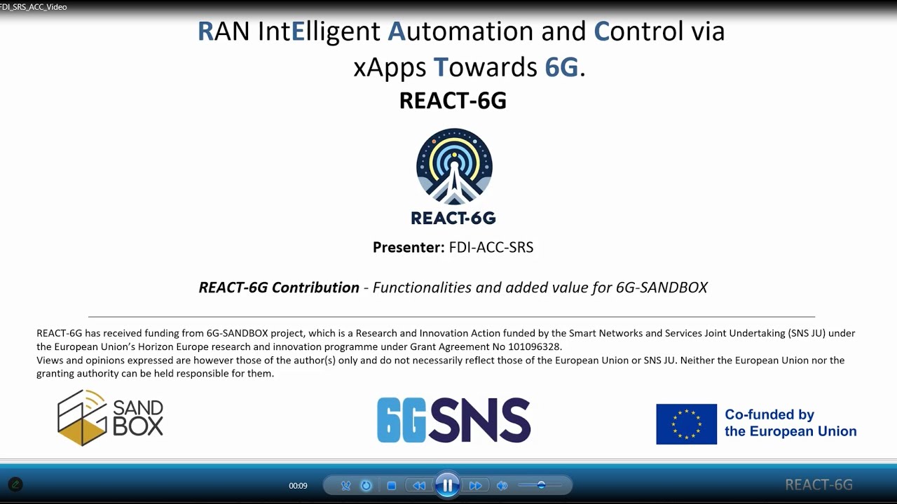 6G-SANDBOX - REACT 6G Project Demo - OPEN CALL 2 - YouTube