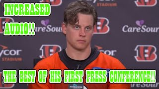 THE BEST QUESTIONS FROM JOE BURROW'S FIRST PRESS CONFERENCE BACK (INCREASED AUDIO)