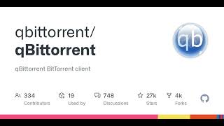 GitHub - qbittorrent/qBittorrent: qBittorrent BitTorrent client