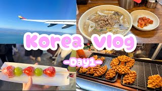 【Vlog】2泊3日の女子大生のぼっち韓国旅行Day1🇰🇷｜爆食グルメ｜ショッピング｜ソウル｜明洞｜ハプニング多々‼️