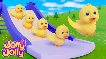 Five Little Ducks + More | Line Up To Play Games | Jolly Jolly - Learn and Play - Nursery Rhymes