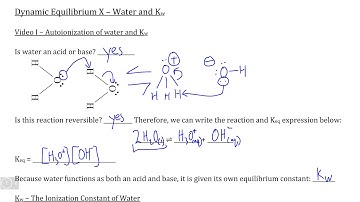 Dynamic Equilibrium X, Video I - Water and Kw