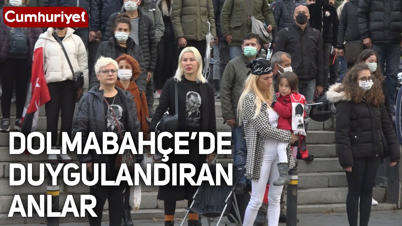 Dolmabahçe'de Mustafa Kemal Atatürk'ü anmak isteyen yurttaşlardan duygusal konuşma