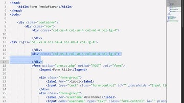 Form Registrasi PHP Bootstrap