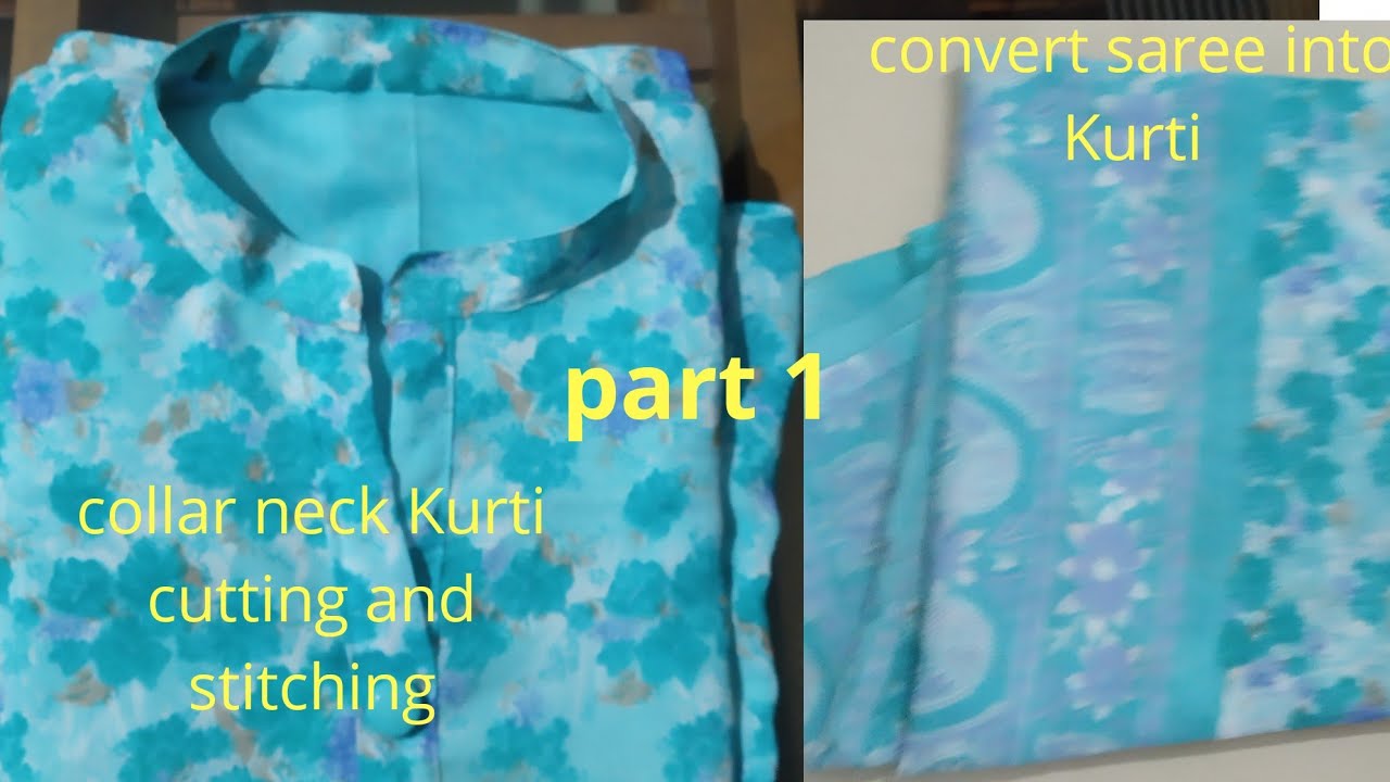 Collar neck Kurti cutting and stitching method part 1/perfect round