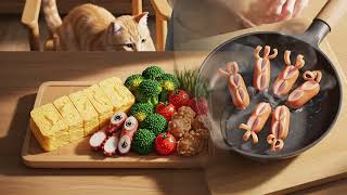 🌸 Cozy Anime School Lunch | Homemade Bento Under the Cherry Blossoms 🍱 screenshot 4