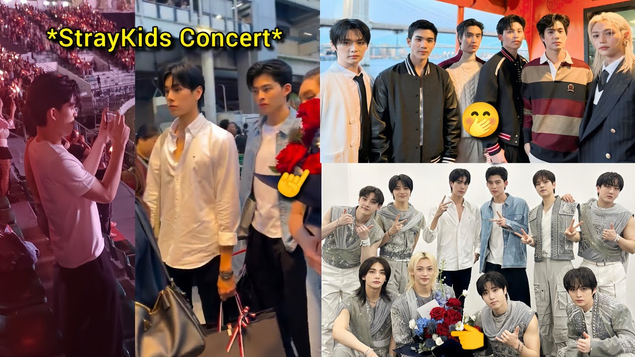 Thai Actors Pond and Phuwin At StrayKids DominATE Concert In Bangkok, Thailand  today