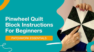 📍🟠 Pinwheel quiltblok - instructies voor beginners - volledige tutorial
