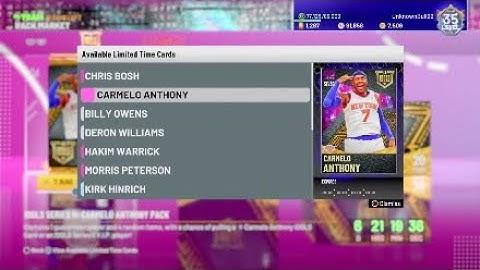 NBA 2K21 Idol Series 2 Dark Matter Carmelo Anthony Pack Opening