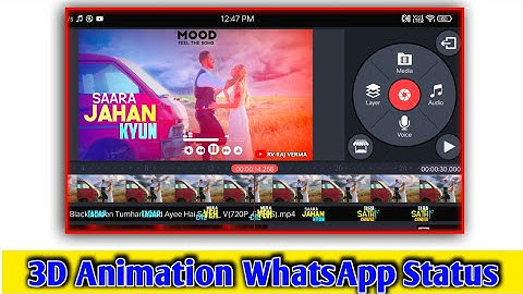 How to make Trending Whatsapp status video in Kinemaster | 3D Animation | Rv Raj verma