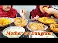 Food eating challenge  mother vs daughter  hijabeess food eating challenge  hijabeess