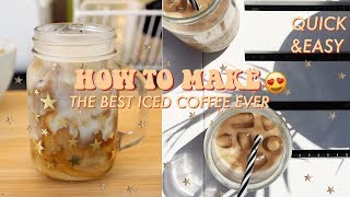 HOW TO MAKE THE BEST ICED COFFEE EVER! QUICK, EASY & VEGAN RECIPE♡