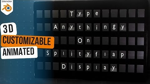 Type anything on split flap display - blender geometry nodes 3d model showcase