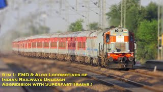 EMD & Alco Bonanza: Diesel Locomotives of Indian Railways Unleash Aggression with Superfast Trains.!