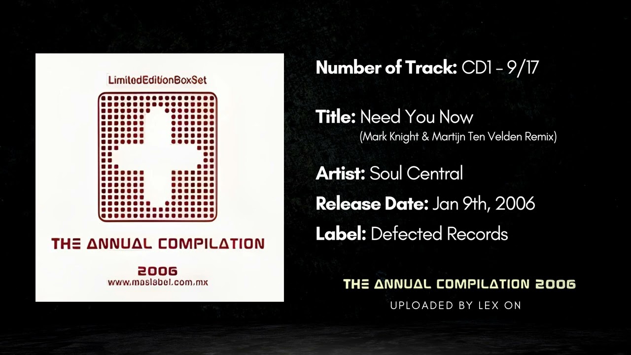 Soul Central - Need You Now (Mark Knight & Martijn Ten Velden Remix)