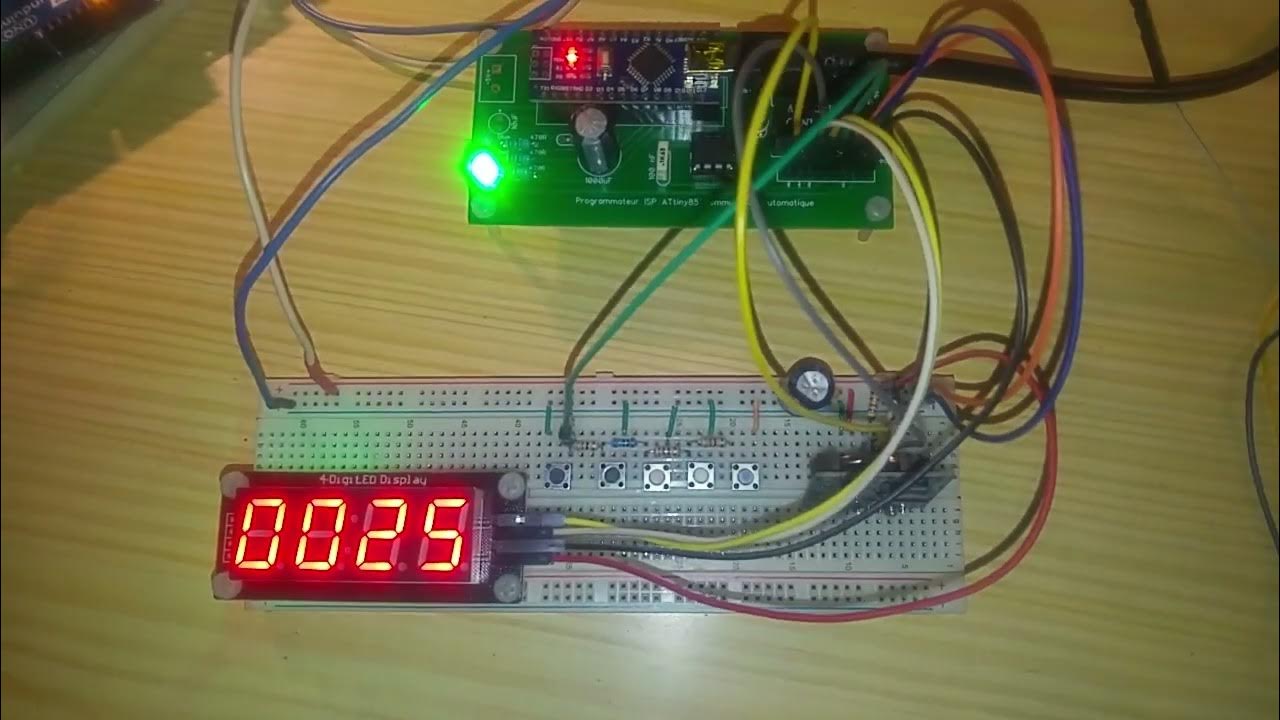Compte rebours attiny85 ds1307 tm1637 5 bp v1 0 youtube