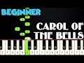 Carol Of The Bells | BEGINNER PIANO TUTORIAL   SHEET MUSIC by Betacustic