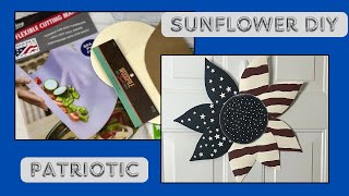 Patriotic Sunflower DIY || Americana Decor || Just 1 Cute Craft