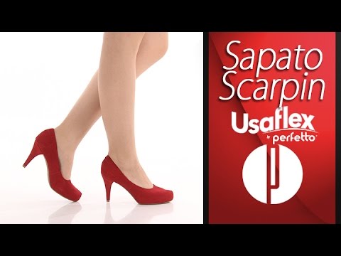 scarpin usaflex vermelho