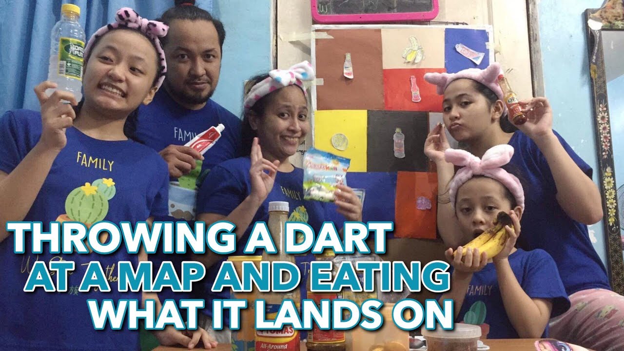 THROWING A DART AT A MAP AND EATING WHAT IT LANDS ON GAME NIGHT EP. 3