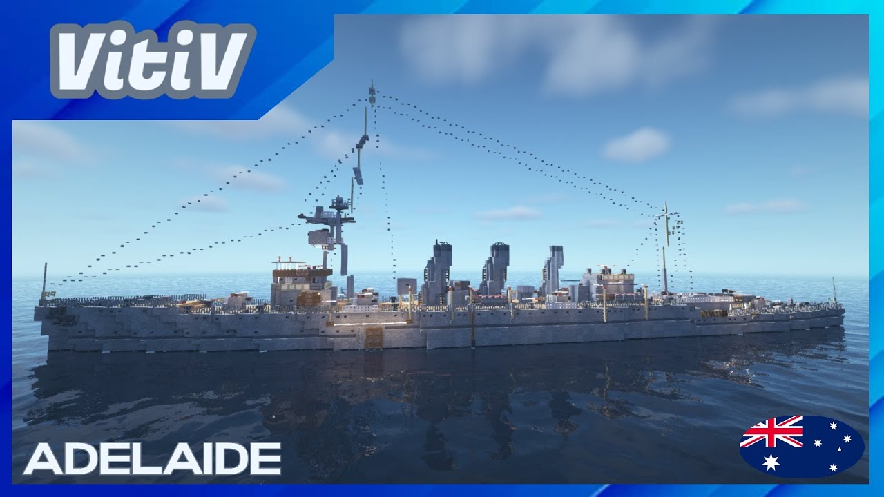 HMAS Adelaide - Town-class Light Cruiser - Minecraft