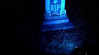 DIY solar powered tombstone lights for Halloween