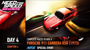 Day 4 (Chapter 4) Porsche 911 Carrera RSR (1973) | NFS No Limits