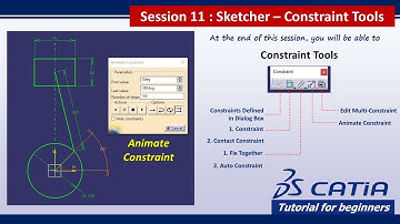 Session 11 - Sketcher - Constraint tools - CATIA Tutorials for beginners