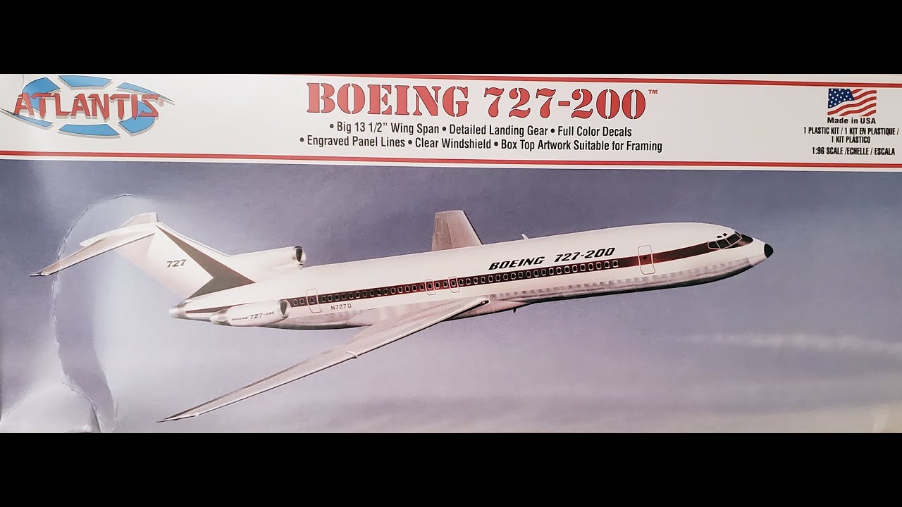 1/96 Atlantis Boeing 727-200 - YouTube