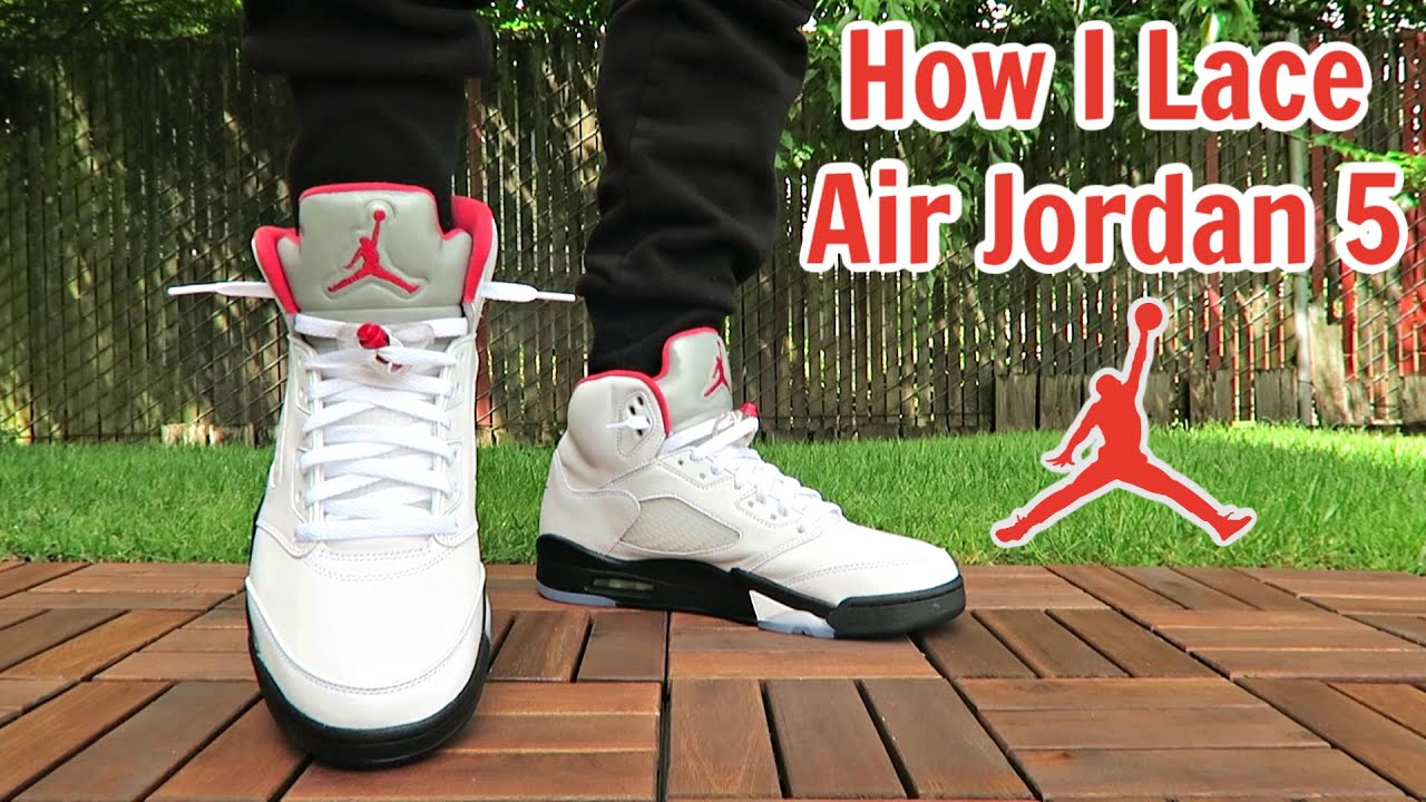 How I Lace My Air Jordan 5 - YouTube