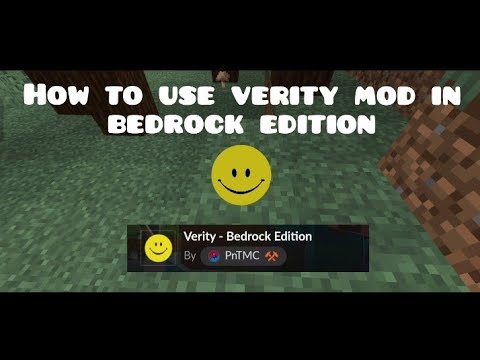 Tutorial how to use verity mod in bedrock edition | Minecraft verity mods 3.2.0