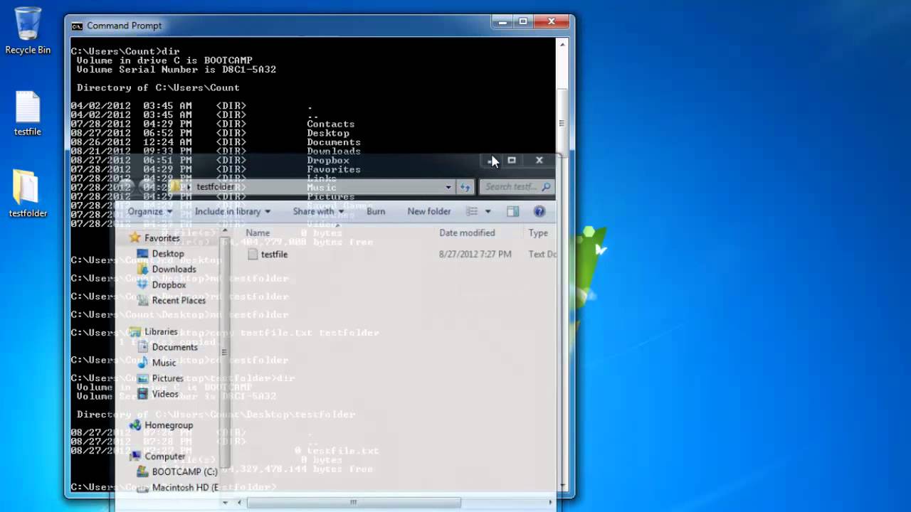 PB dos Shell Disk. CD dir. Dos in a Box -DOSBOX -VIRTUALBOX. Command video