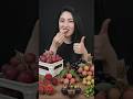 AI Mukbang : Eating juicy Grapes, leeche, Rambutan & fresh summer fruits