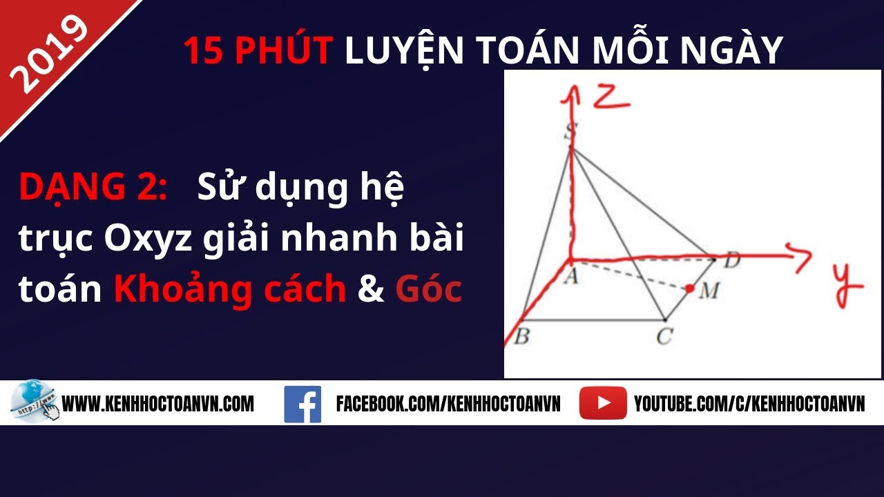 Sử Dụng Hệ Trục  Oxyz Giải Nhanh Dạng Bài Khoảng Cách & Góc Chắc Chắn Ra Thi