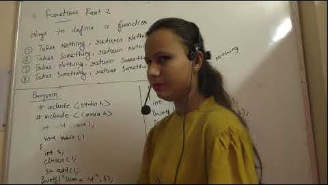 "FUCTION PART 4"(TAKE NO THING RETURN SOME THING)  IN C PROGRAMMING LANGUAGE