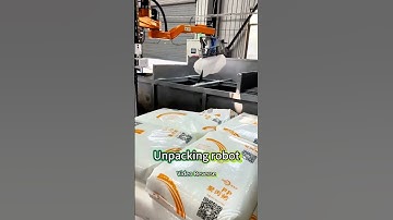 automatic PP polypropylene un-package feeding machine #un-package robot feeding for factory