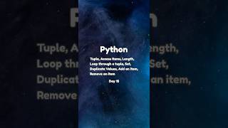 Python Project Day 15 | Tuple and Set in Python #python #pythontutorial #pythonprojects #dailycyber