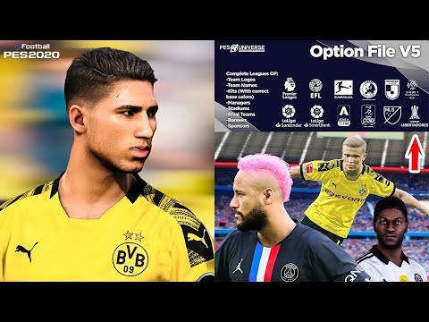 OPTION FILE PES UNIVERSE V5 | PES 2020 TOTALMENTE LICENCIADO || TUTORIAL PS4