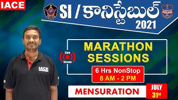 TS & AP SI/కానిస్టేబుల్ Live Marathon Sessions || Mensuration - Most Expected Questions || IACE