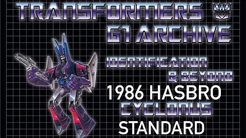 Transformers generation one 1986 vintage cyclonus figure. G1 guide and accessories archive video